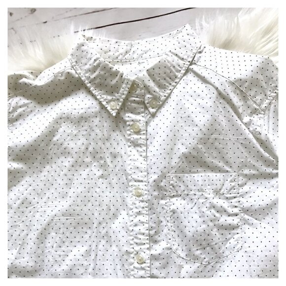 Uniqlo cotton button down shirt with small dot print, Size XL - Picture 4 of 8